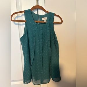 LOFT sage green tank top blouse